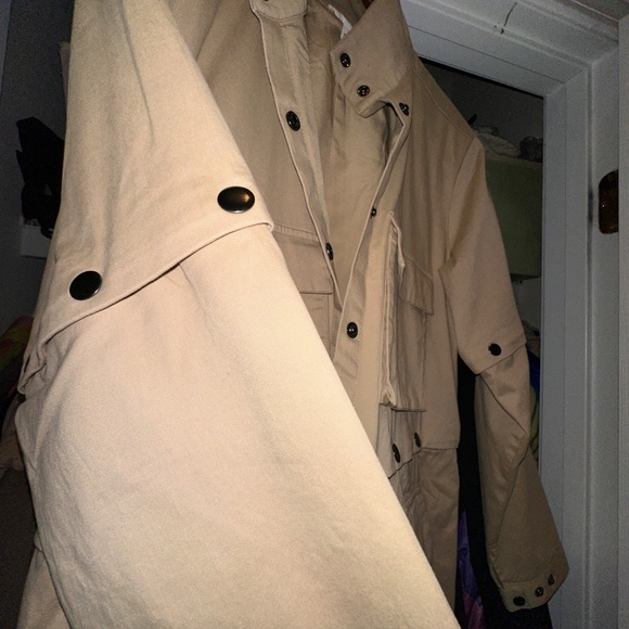 Amazon The Drop Women's Tan Convertible Trench Utility Coat by Takkunda Large - Picture 9 of 9